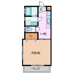 津新町駅 徒歩15分 1階の物件間取画像